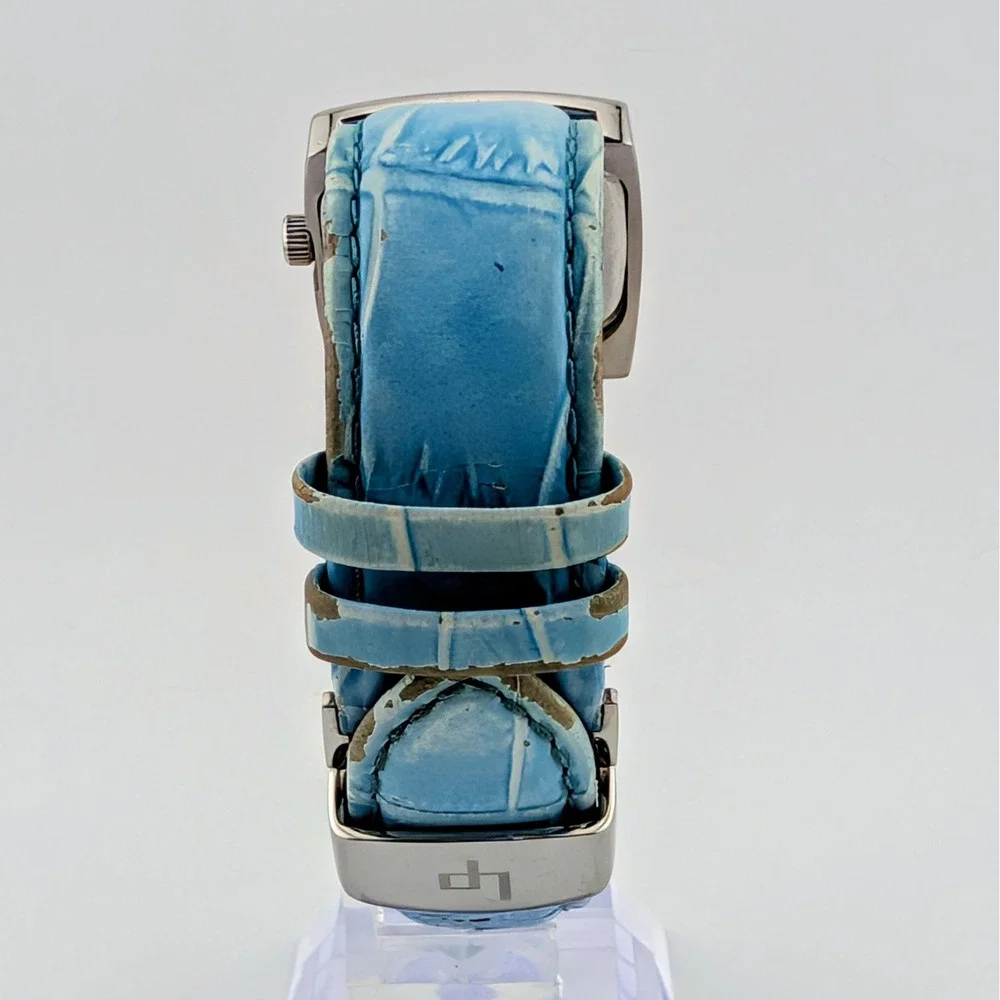 Lucien Piccard 27077BU Swiss Watch Sapphire Textured Guilloche Dial Blue Crystal